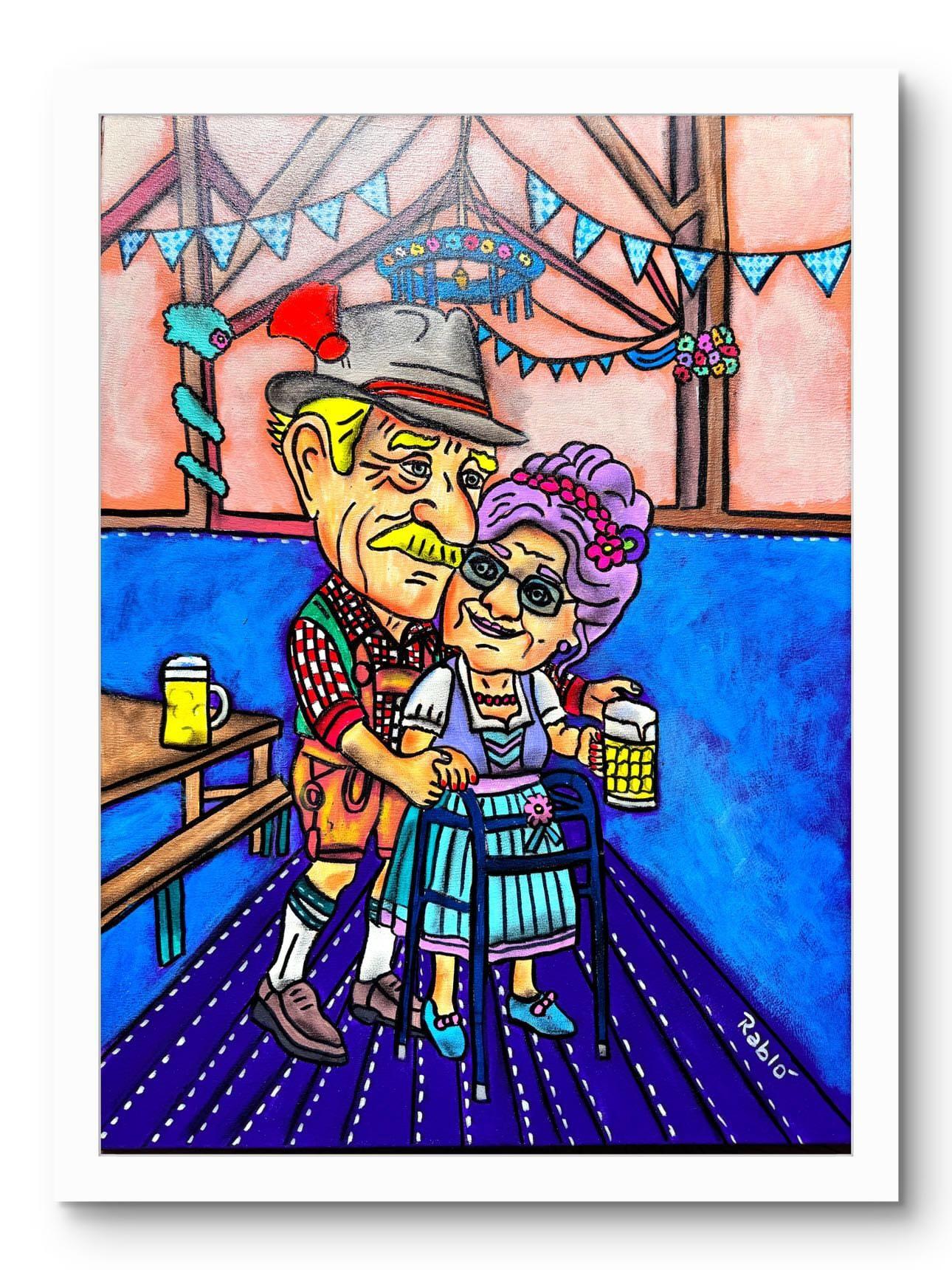 Oktoberfest Sweethearts – Forever Series Art Print by Ditha de Rablo