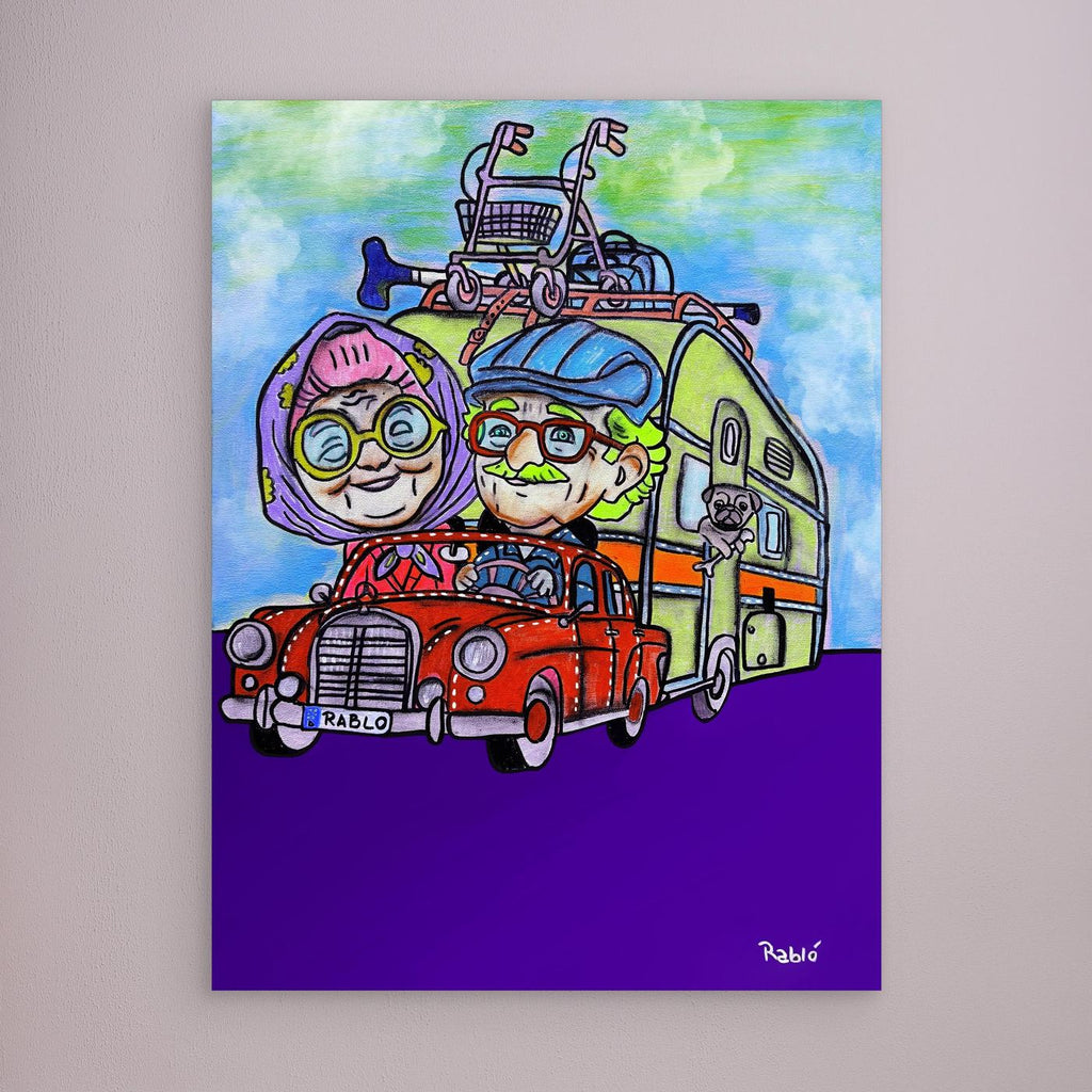 Rollator-Roadtrip-Forever Series Art Print by Ditha de Rablo