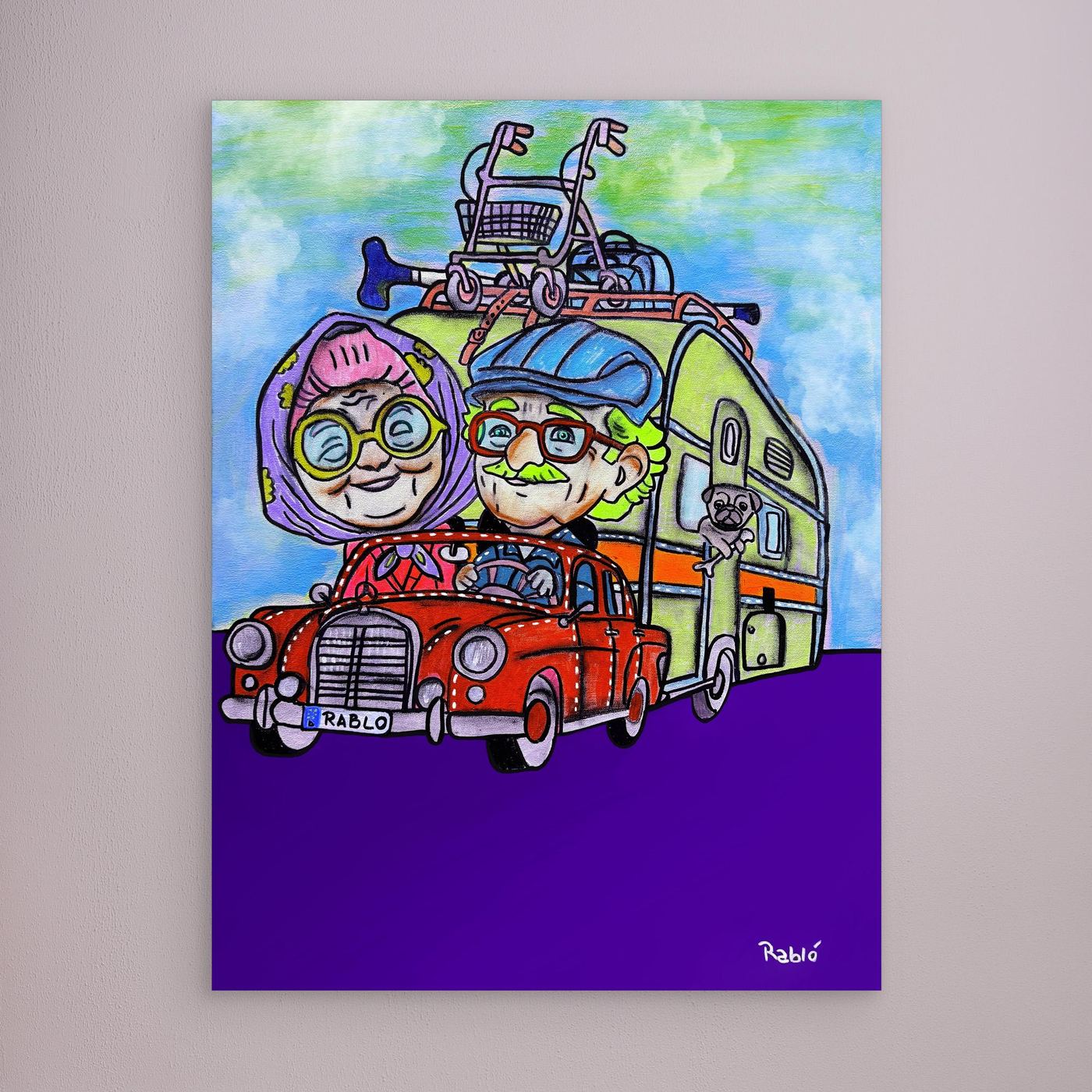 Rollator-Roadtrip-Forever Series Art Print by Ditha de Rablo
