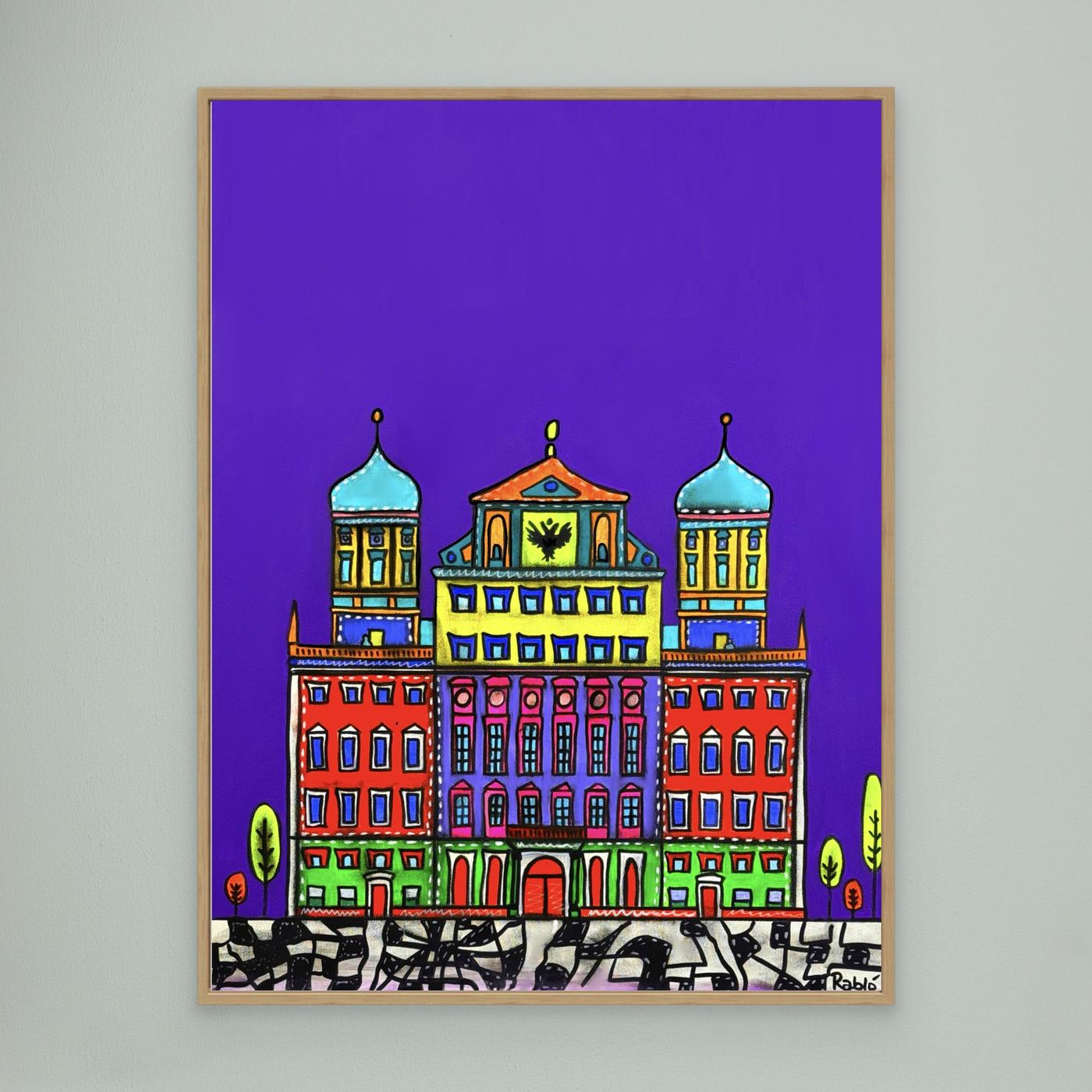 Augsburg braucht mehr Farben | Augsburger Rathaus | Art  CANVAS Print by Ditha de Rablo 