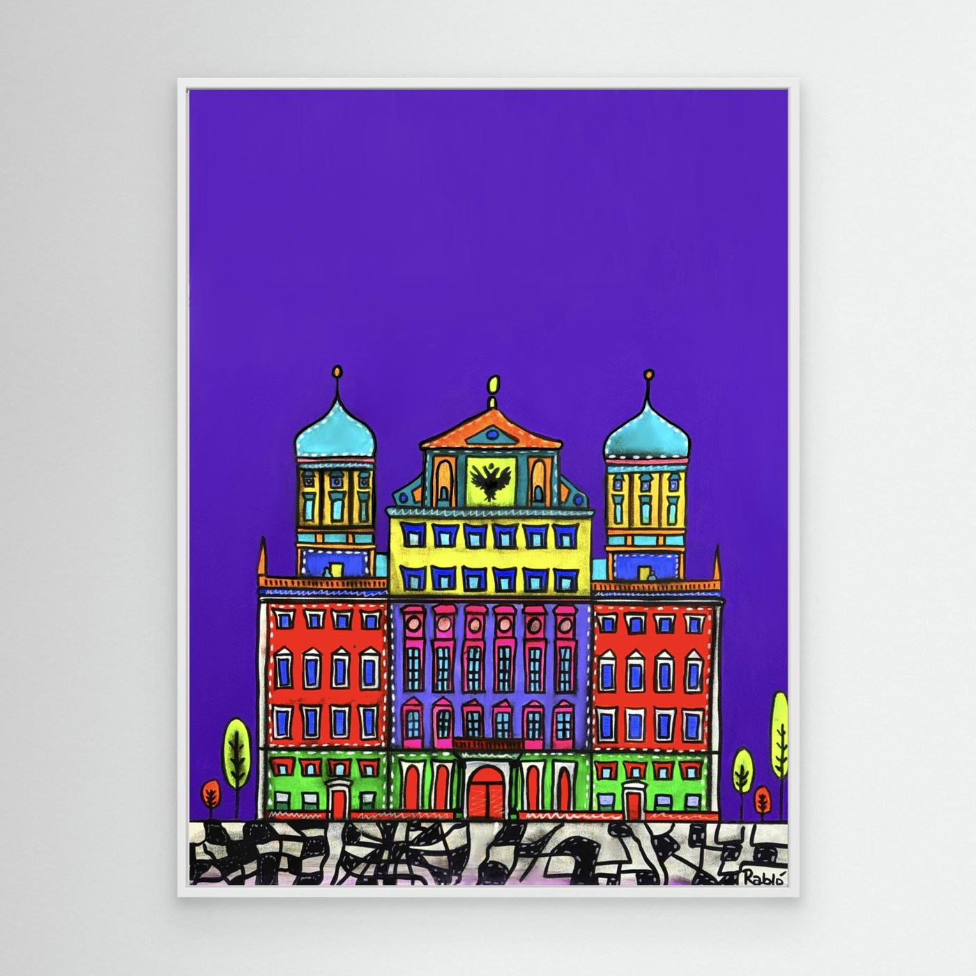 Augsburg braucht mehr Farben | Augsburger Rathaus | Art  CANVAS Print by Ditha de Rablo 