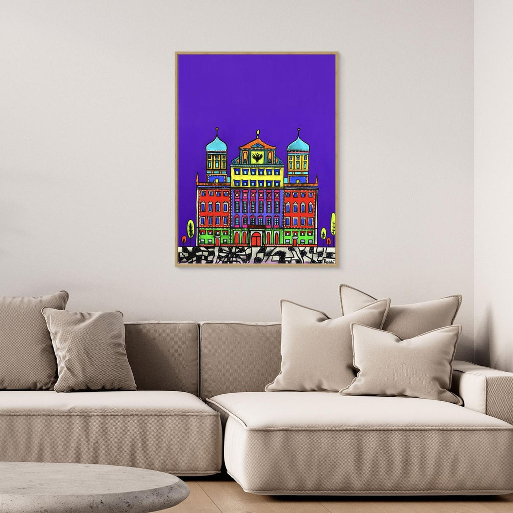 Augsburg braucht mehr Farben | Augsburger Rathaus | Art  CANVAS Print by Ditha de Rablo 