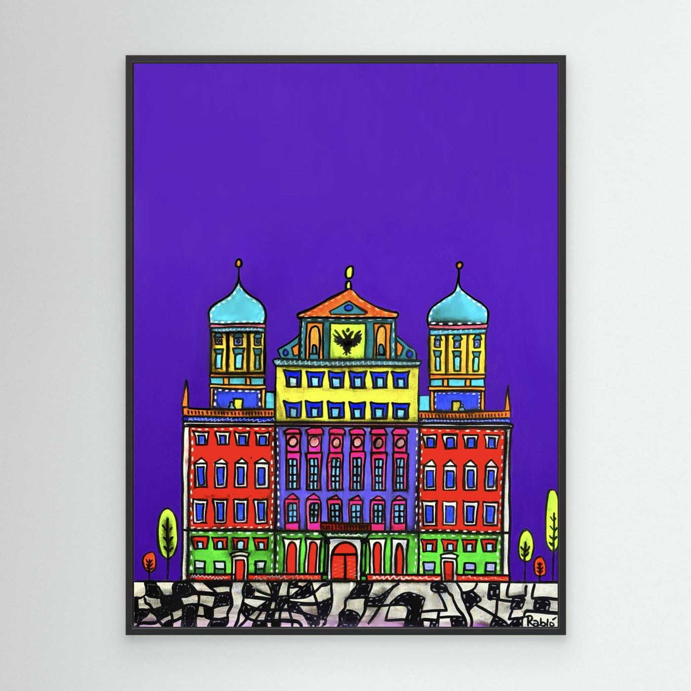 Augsburg braucht mehr Farben | Augsburger Rathaus | Art  CANVAS Print by Ditha de Rablo 