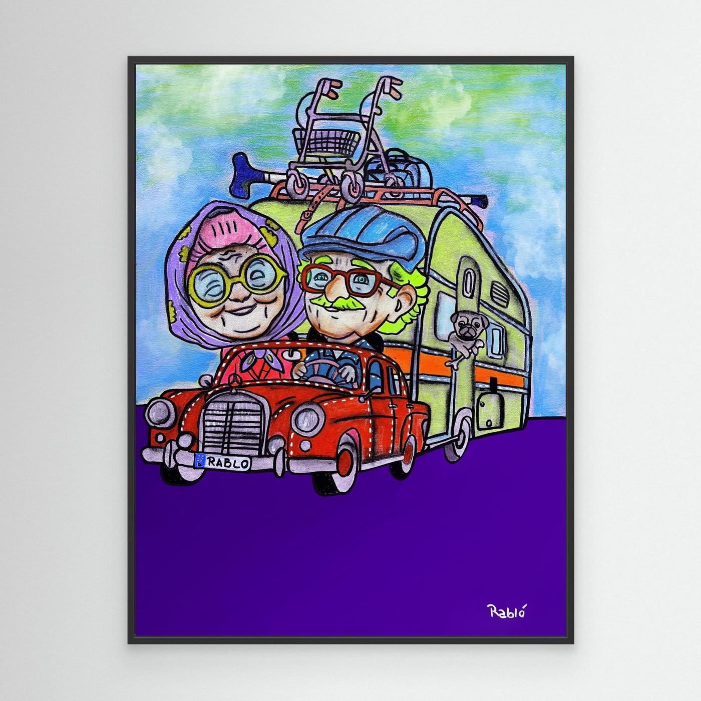 Rollator-Roadtrip-Forever Series Art Print by Ditha de Rablo