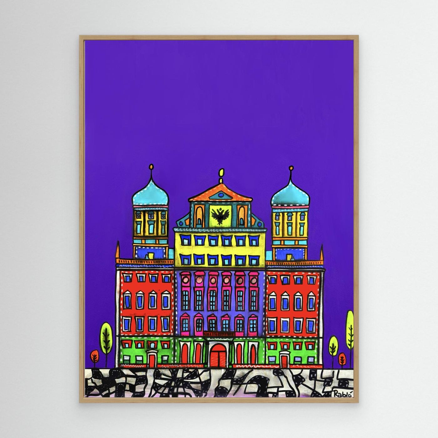 Augsburg braucht mehr Farben | Augsburger Rathaus | Art  CANVAS Print by Ditha de Rablo 