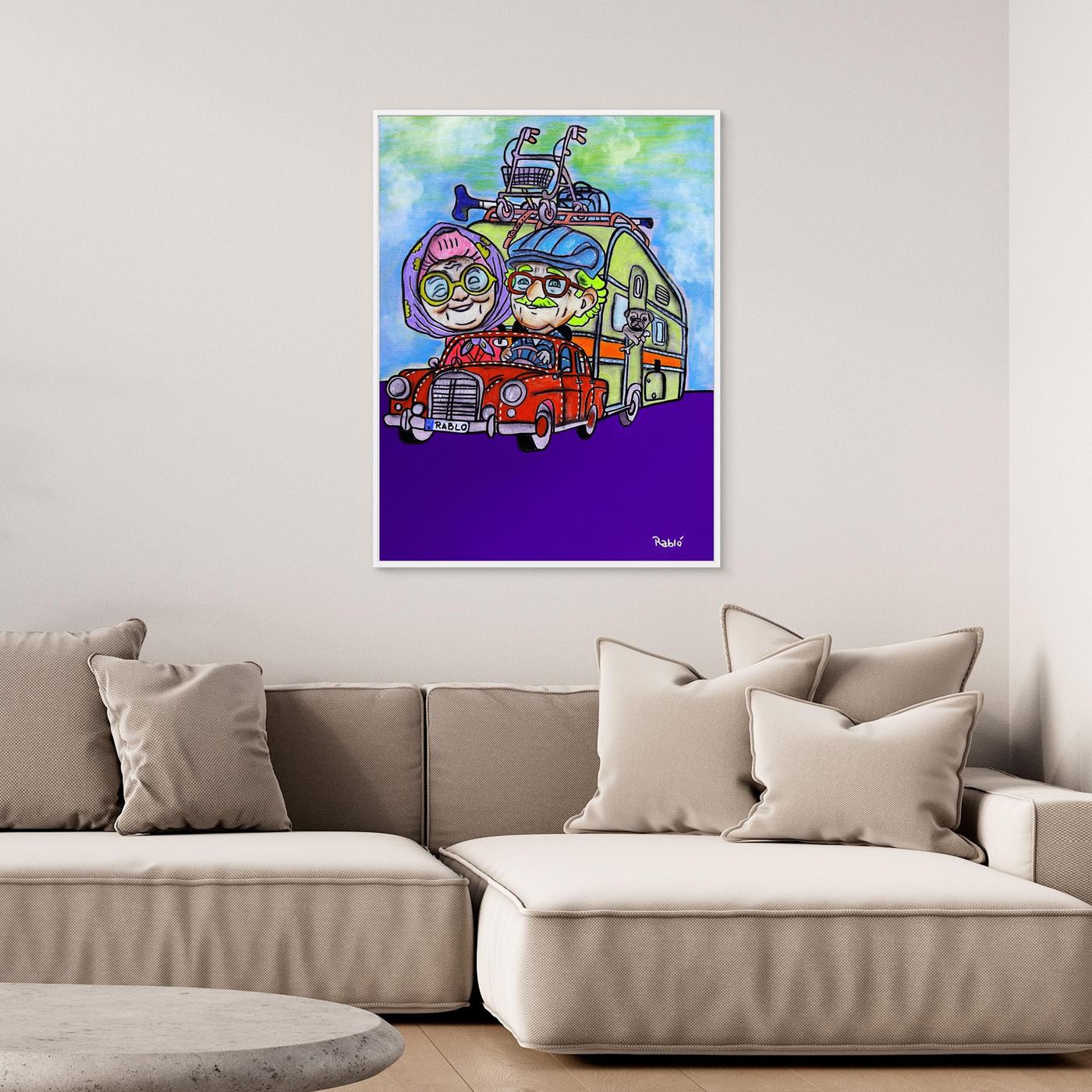 Rollator-Roadtrip-Forever Series Art Print by Ditha de Rablo