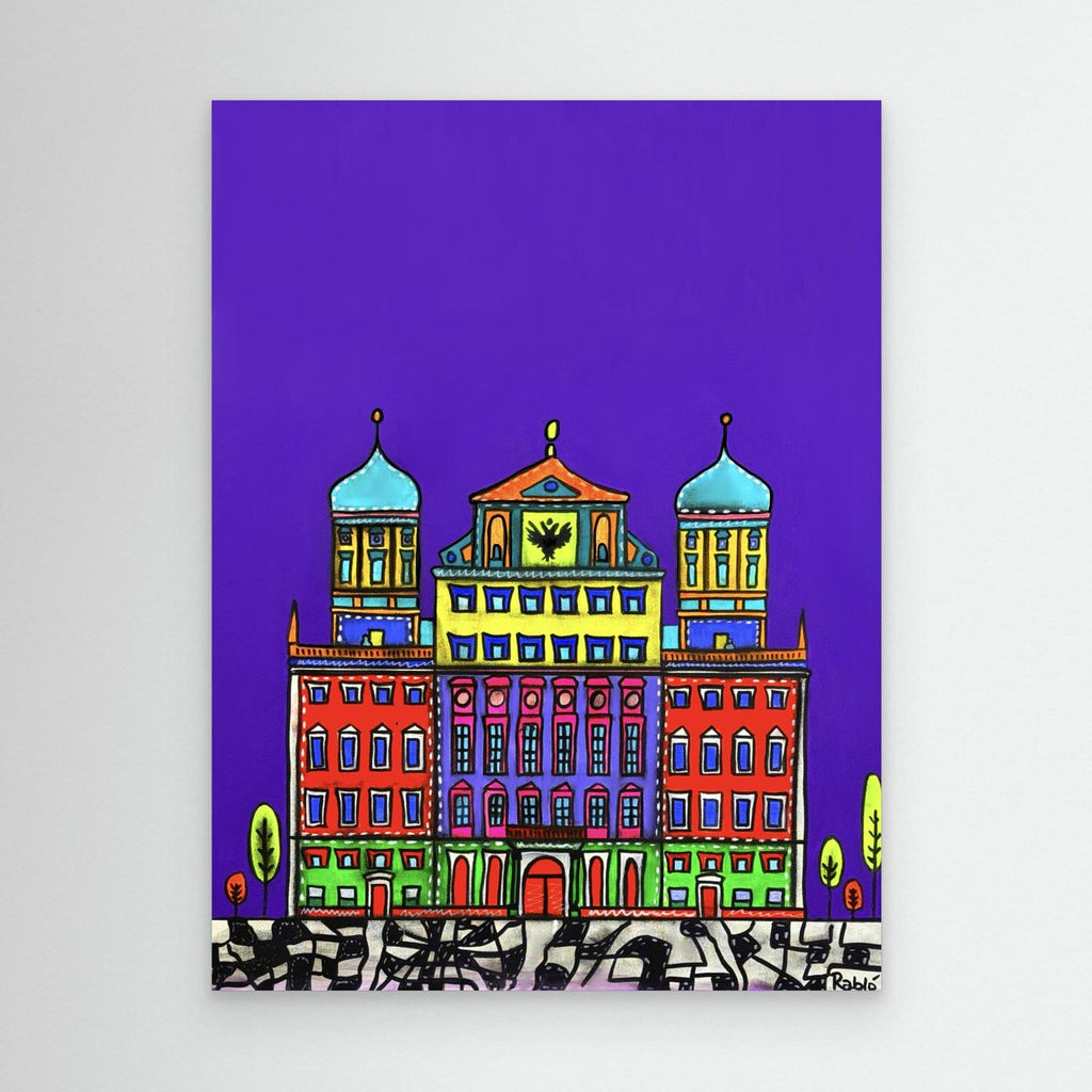 Augsburg braucht mehr Farben | Augsburger Rathaus | Art  CANVAS Print by Ditha de Rablo 