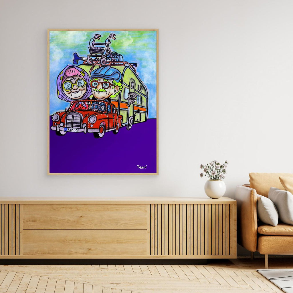 Rollator-Roadtrip-Forever Series Art Print by Ditha de Rablo