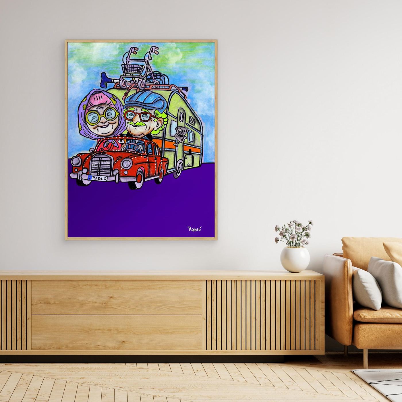 Rollator-Roadtrip-Forever Series Art Print by Ditha de Rablo
