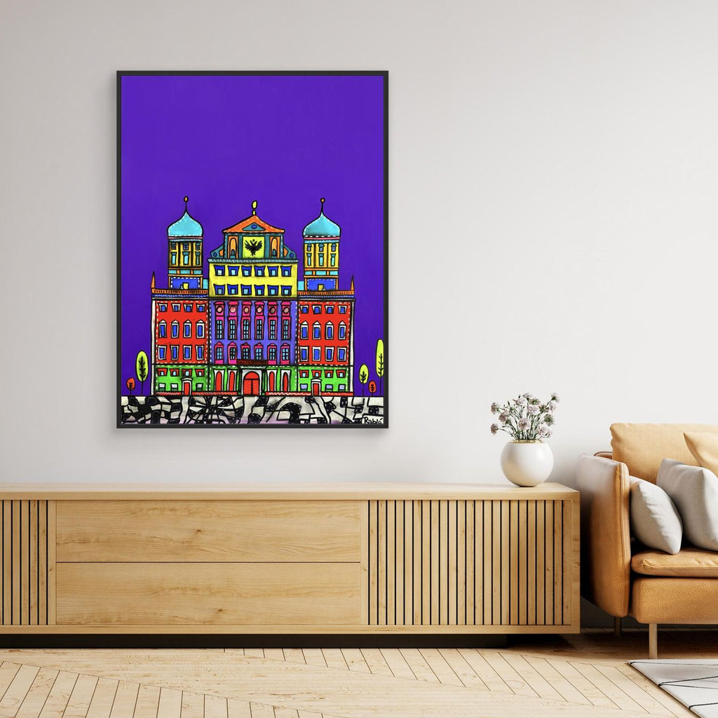 Augsburg braucht mehr Farben | Augsburger Rathaus | Art  CANVAS Print by Ditha de Rablo 