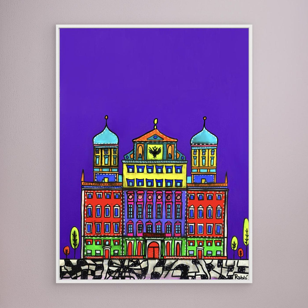 Augsburg braucht mehr Farben | Augsburger Rathaus | Art  CANVAS Print by Ditha de Rablo 