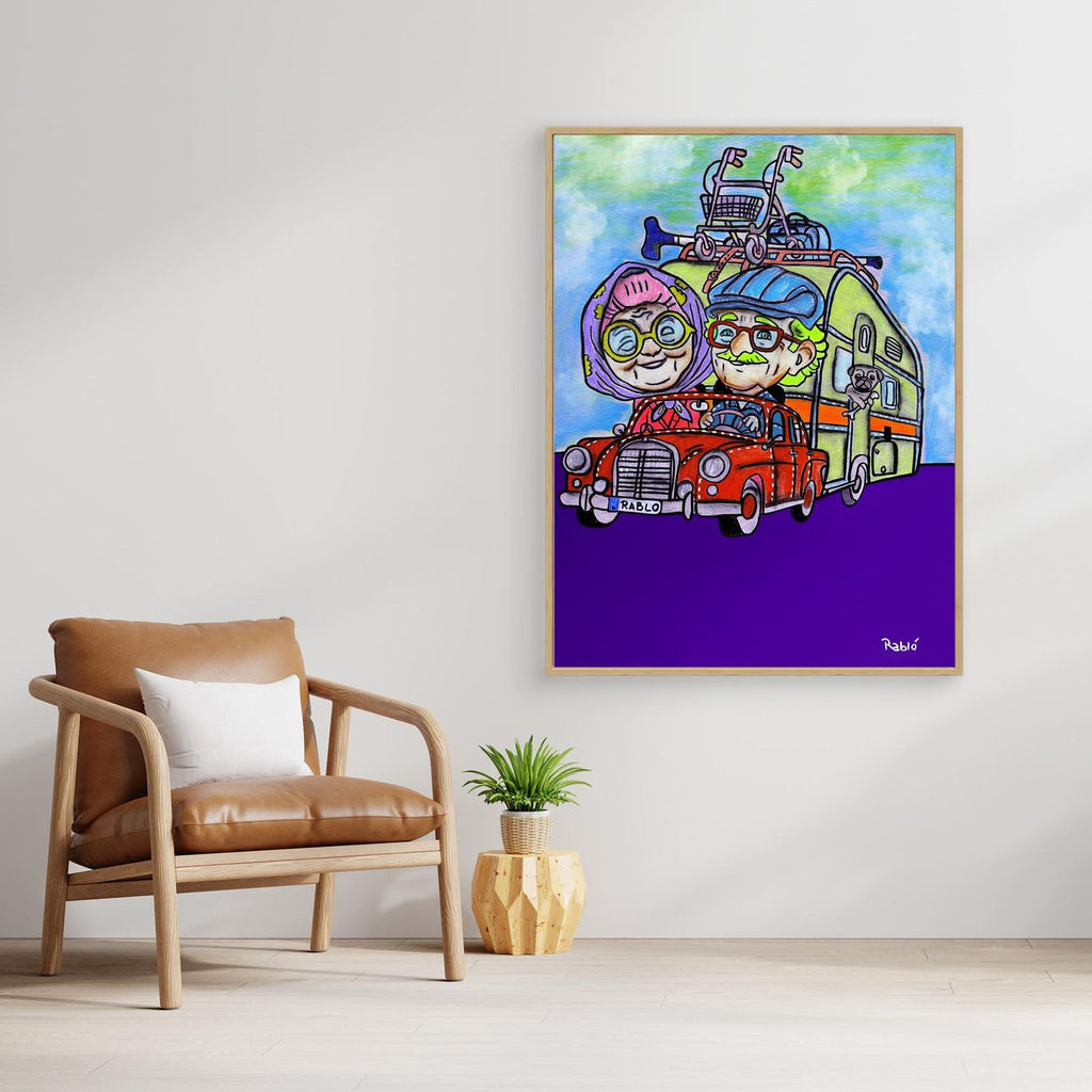Rollator-Roadtrip-Forever Series Art Print by Ditha de Rablo
