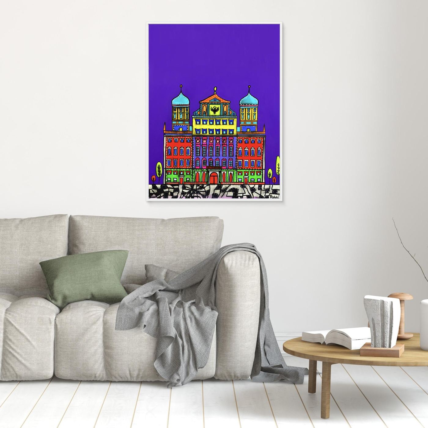 Augsburg braucht mehr Farben | Augsburger Rathaus | Art  CANVAS Print by Ditha de Rablo 