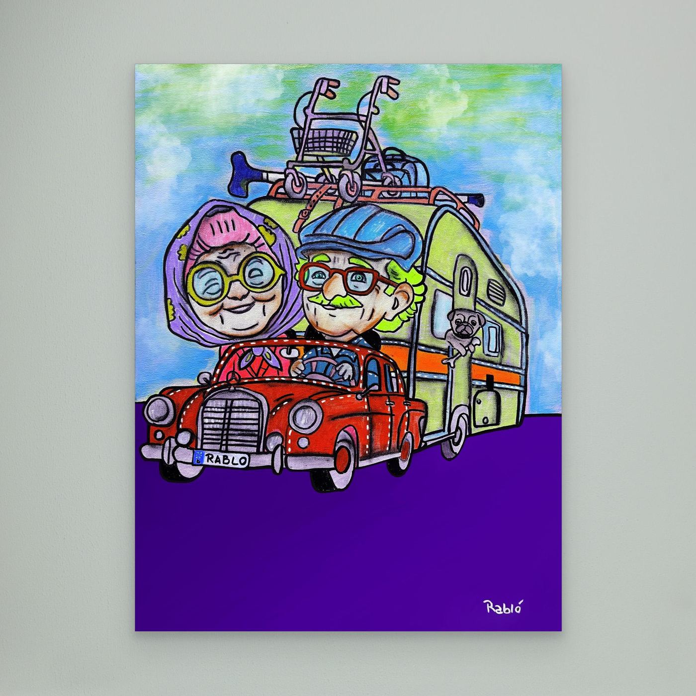 Rollator-Roadtrip-Forever Series Art Print by Ditha de Rablo
