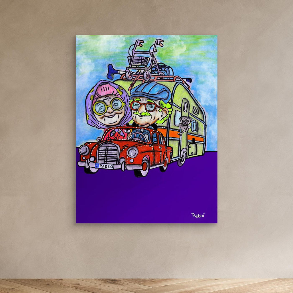 Rollator-Roadtrip-Forever Series Art Print by Ditha de Rablo