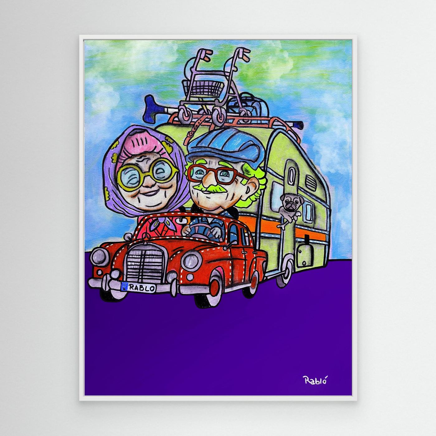 Rollator-Roadtrip-Forever Series Art Print by Ditha de Rablo