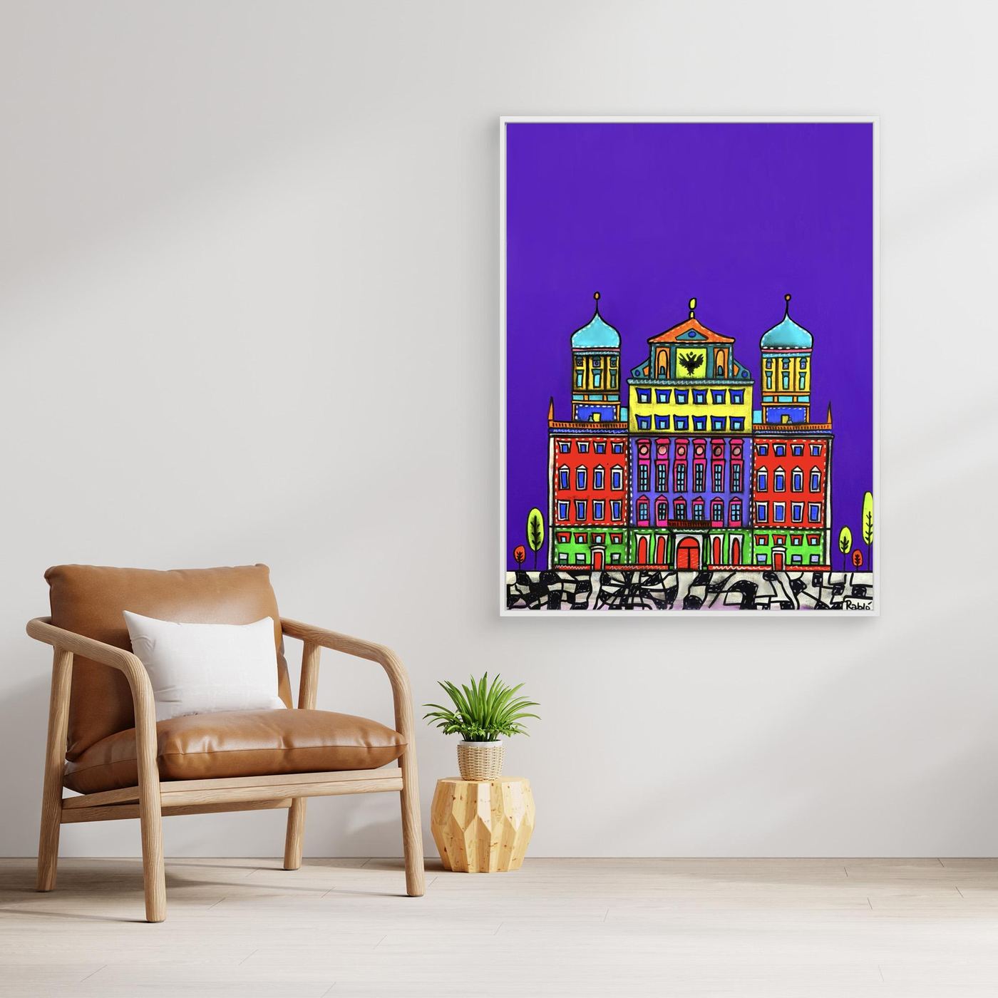 Augsburg braucht mehr Farben | Augsburger Rathaus | Art  CANVAS Print by Ditha de Rablo 